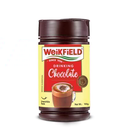 Weikfield Drinking Chocolate Powder, Made From The Finest Cocoa Beans, 100 G Jar