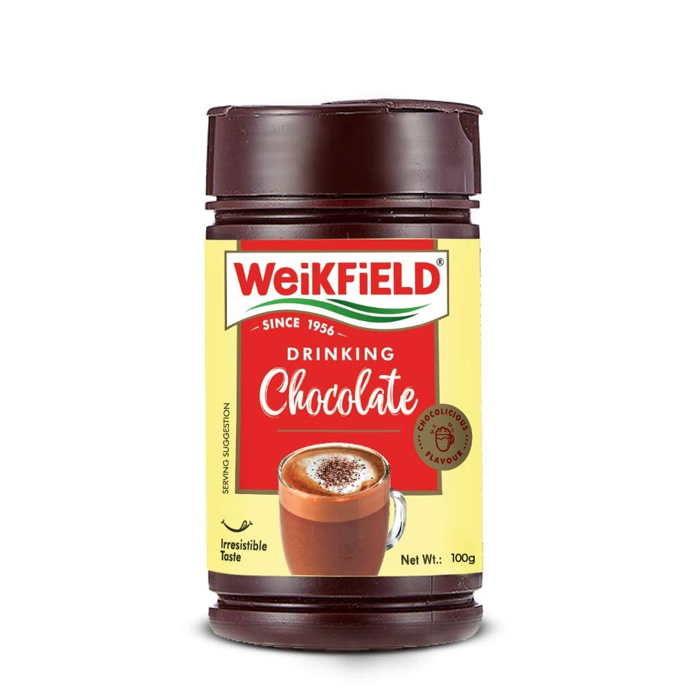 Weikfield Drinking Chocolate Powder, Made From The Finest Cocoa Beans, 100 G Jar