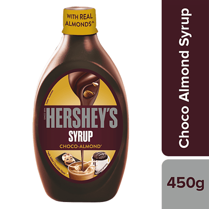 Hershey's Chocolate Almond Syrup, Delicious & Rich Flavour, 450 G