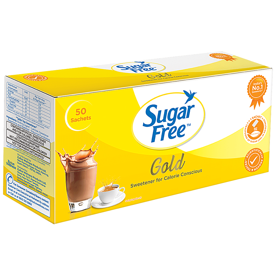 Sugar Free Gold Low Calorie Sweetner, 50 Sachets