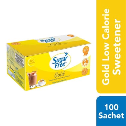 Sugar Free Gold Low Calorie Sweetner, 100 Sachet, 100 Sachet