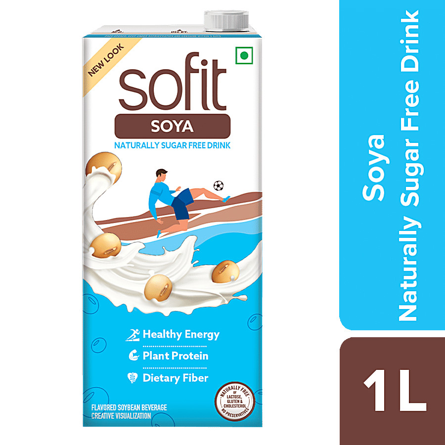Sofit Soya Drink Sugar Free, 1 L Tetra