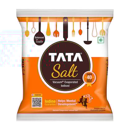 Tata Salt Vacuum Evaporated Iodised Salt, Helps Mental Development, 1 Kg Pouch