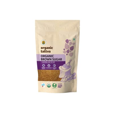 Organic Tattva All Natural Brown Sugar, Zero Chemicals, Organically Processed, From Freshly Squeezed Sugar Cane Juice, And Enriched With Essentials Nutrients (1 Kg, Pouch)