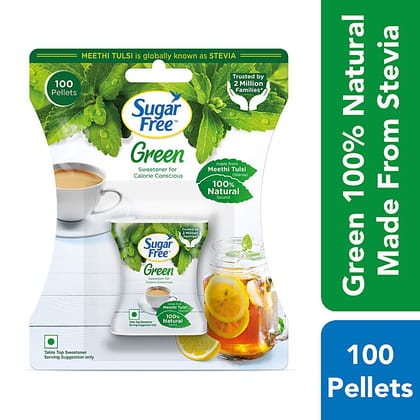 Sugar Free Green 100% Natural Made From Stevia, 100 Pellets