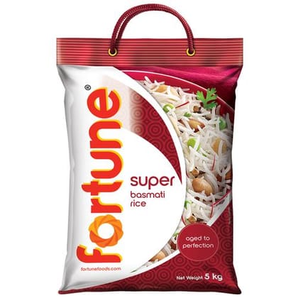 Fortune Basmati Rice/Basmati Akki, Super, 5 Kg Pouch
