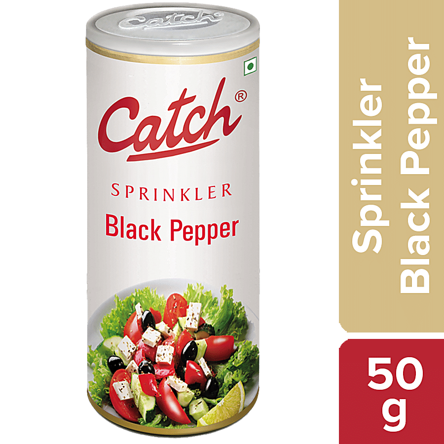 Catch Black Pepper Sprinkler, Adds Flavour & Aroma, 50 G Can