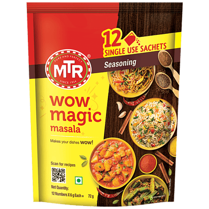 Mtr Wow Magic Masala, Adds Flavour, 6 G (Pack Of 12)