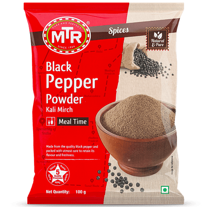 Mtr Powder, Black Pepper, 100 G Pouch
