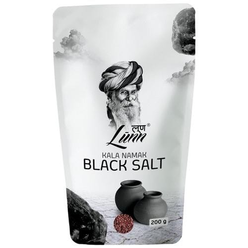 Lunn Black Salt, Fine Grain, 200 G Pouch