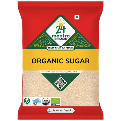 24 Mantra Organic Sugar/Chini/Chekkara, 1 Kg