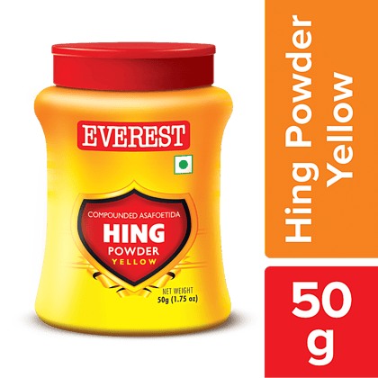 Everest Hing, Asafoetida Powder, Yellow, 50 G Jar