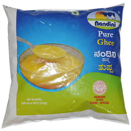 Nandini Pure Ghee/Tuppa, 500 Ml Pouch