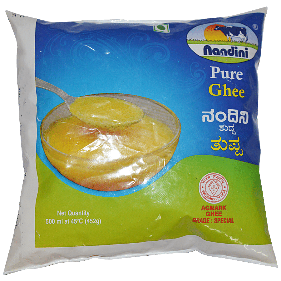 Nandini Pure Ghee/Tuppa, 500 Ml Pouch