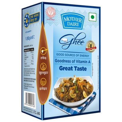 Mother Dairy Ghee/Tuppa, 1 L Carton