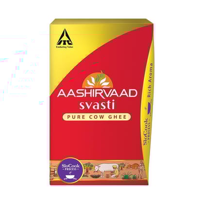 Aashirvaad Svasti Pure Cow Ghee, Desi Ghee With Rich Aroma, 500Ml