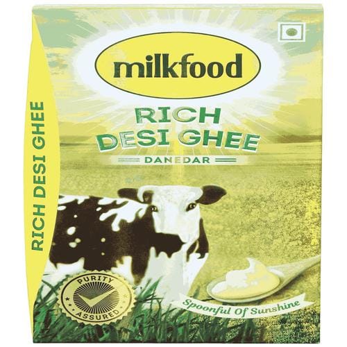 Milkfood Rich Desi Ghee, 900 Ml Tetra Pack