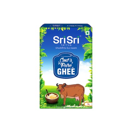 Sri Sri Tattva Shuddhta Ka Naam Sri Sri Tattva Cow Ghee, 1 Litre (Pack Of 1), Pure Cow Ghee For Better Digestion And Immunity