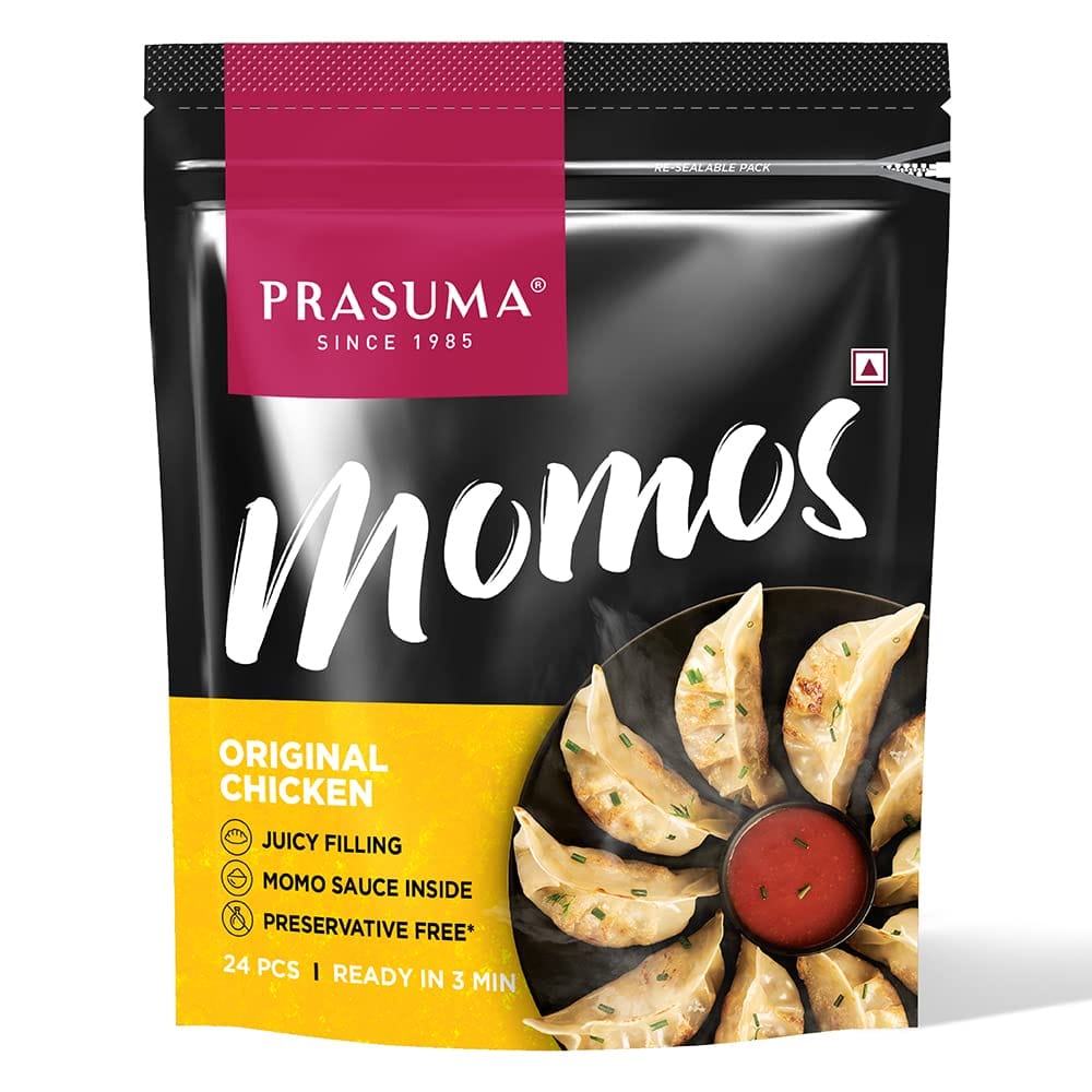 Prasuma Original Chicken Momos, 24 Pieces
