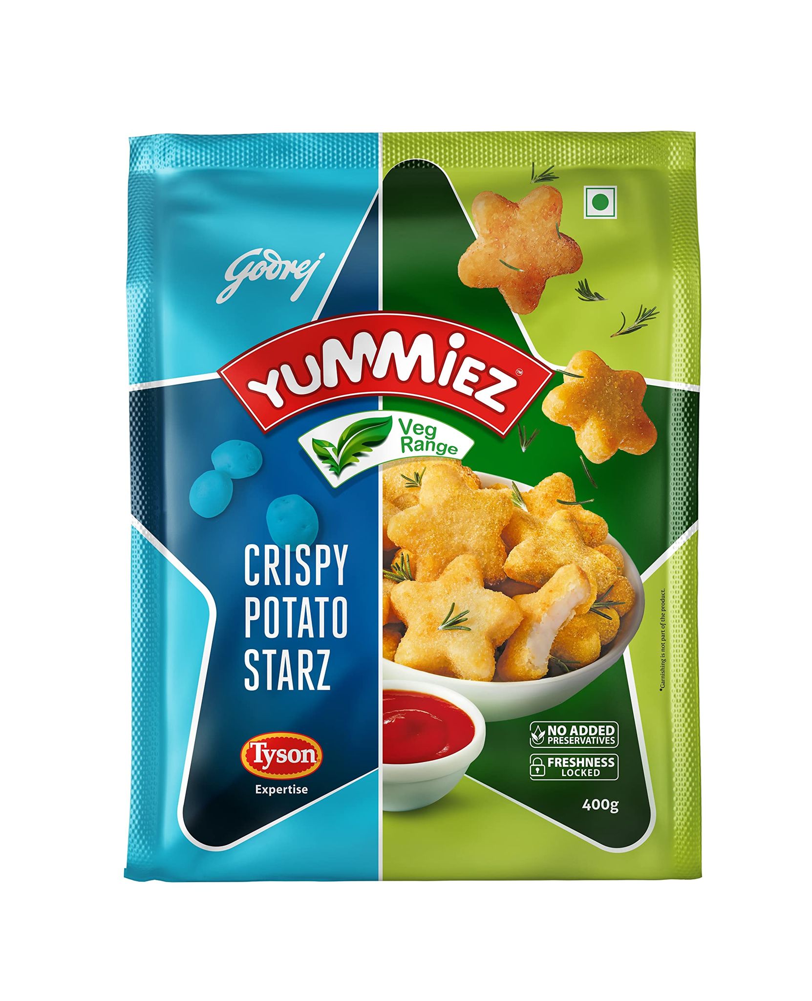 Godrej Yummiez Crispy Potato Starz, 400 G