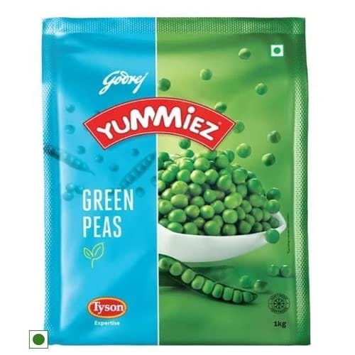 Godrej Yummiez Frozen Green Peas, 1 Kg