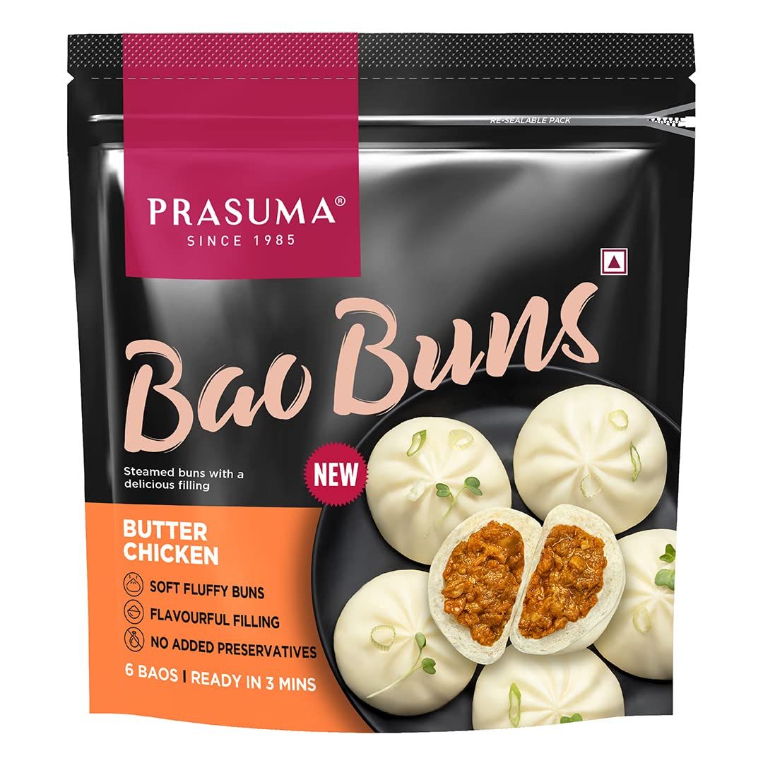 Prasuma Butter Chicken Bao, 300G, 6 Pieces
