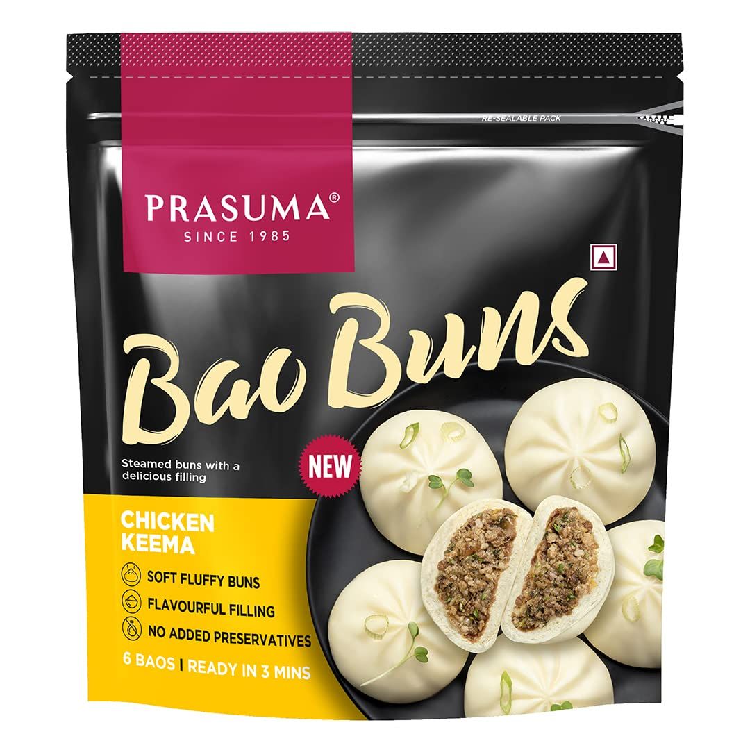 Prasuma Chicken Keema Bao, 300G, 6 Pieces