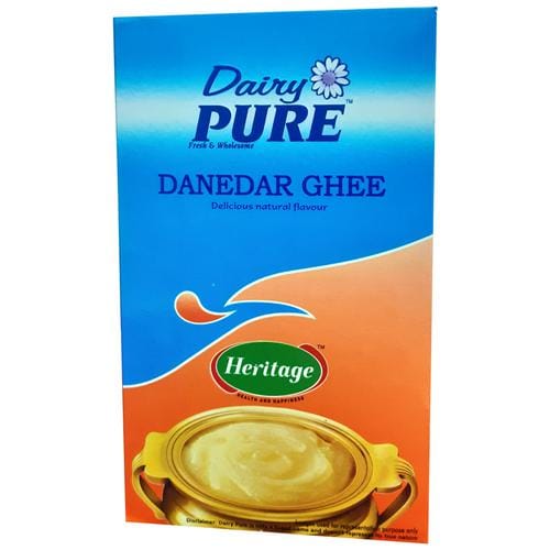 Heritage Dairy Pure Danedar Ghee, Delicious Natural Flavour, Fresh & Wholesome, 1 L (Ceka Pack)