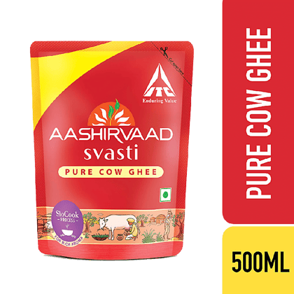 Aashirvaad Svasti Cow Ghee/Tuppa, 500 Ml Pouch