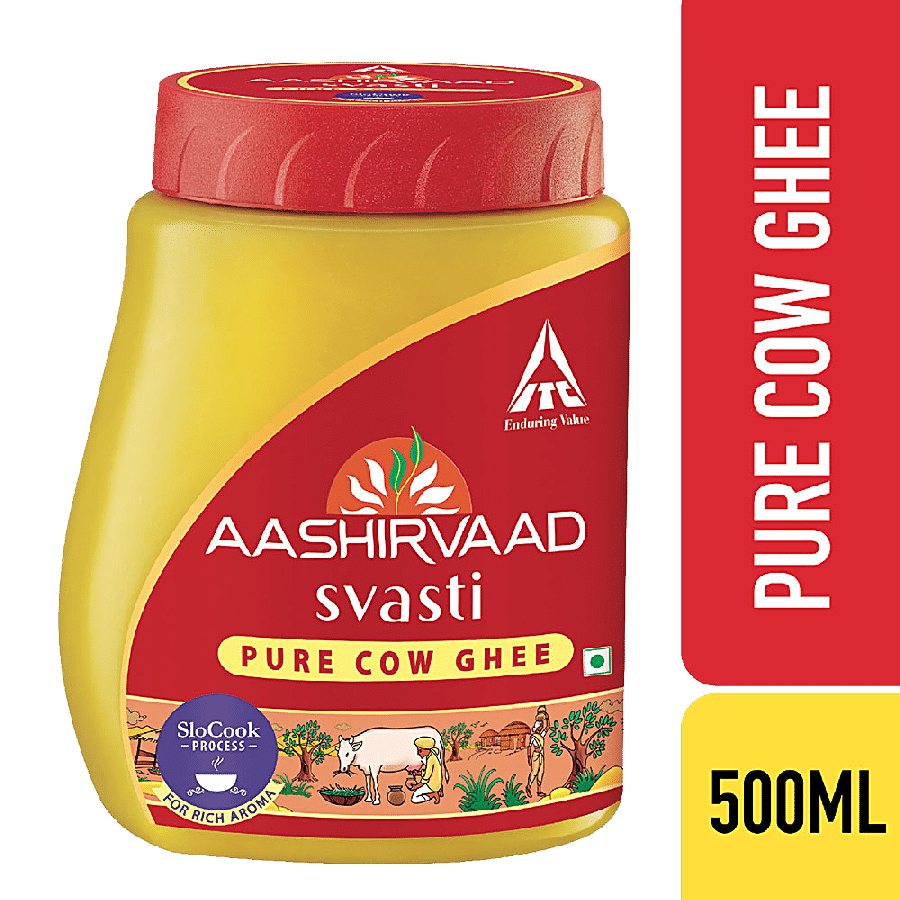 Aashirvaad Svasti Cow Ghee/Tuppa, 500 Ml Pet Jar