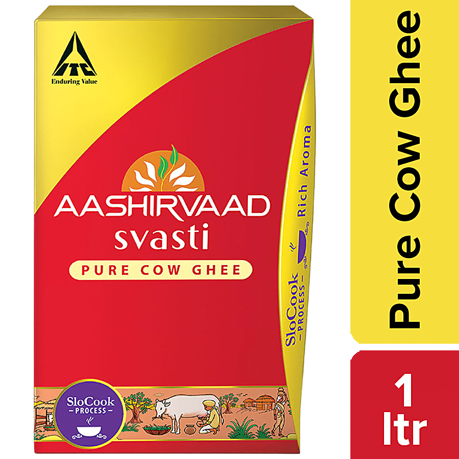 Aashirvaad Svasti Cow Ghee/Tuppa, 1 L Pet Pack
