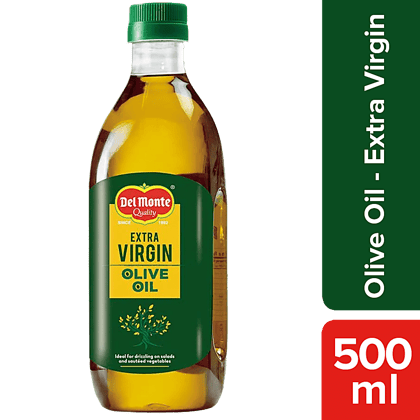 Del Monte Extra Virgin Olive Oil, 500 Ml Plastic Bottle