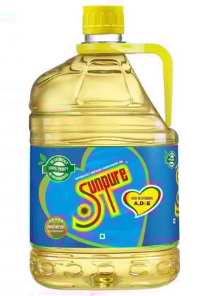 Sunpure Physically Refined Sunflower Oil, Healthiest Cooking Oil, Edible Cooking Oil, 5 Litre