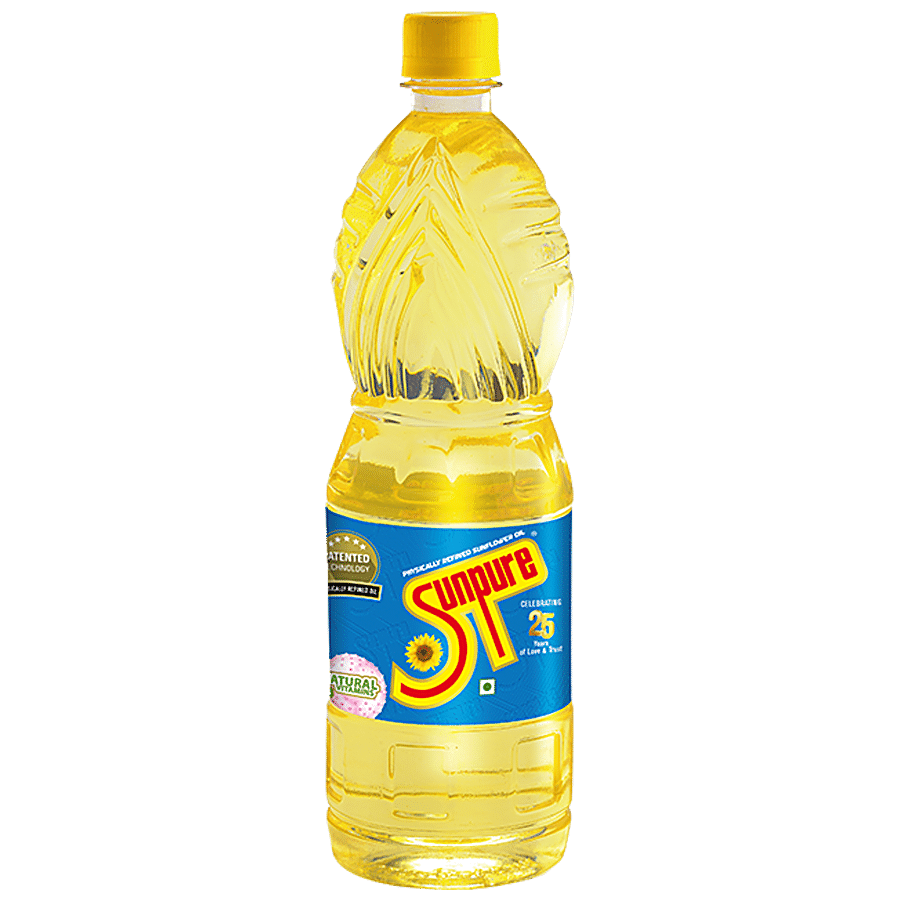 Sunpure Refined, Sunflower Oil, 1 L Pet Bottle