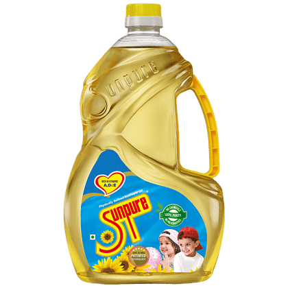 Sunpure Refined Sunflower Oil, Rich In Vitamin A, D, E, 2 L Pet Bottle