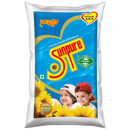 Sunpure Refined Sunflower Oil, 1 L Pouch
