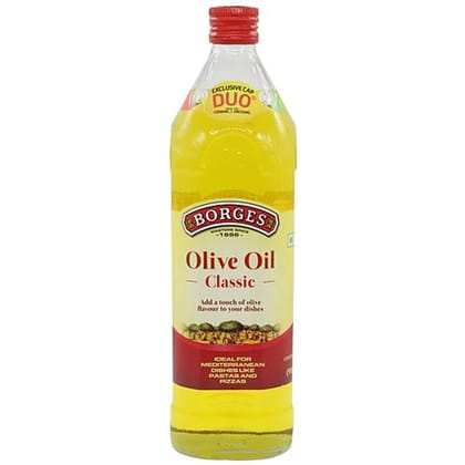 Borges Classic Olive Oil, Edible Premium Grade, Ideal For Specialty Cooking, Mediterranean Dishes Like Pizza, Pasta, Healthy Cooking Oil For Daily Use, 1L