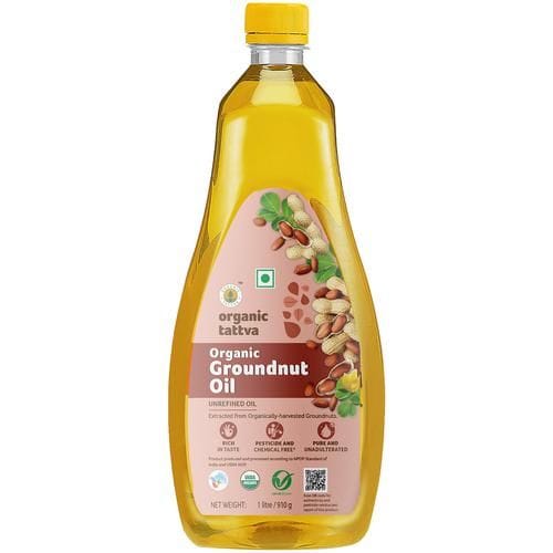 Organic Tattva Groundnut Oil, 1 L