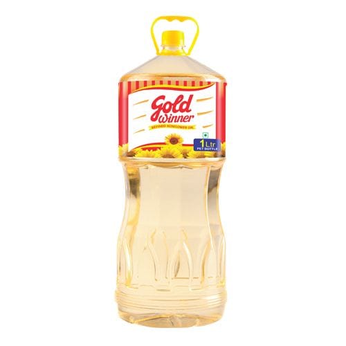 Gold Winner Refined Oil, Sunflower, 1 L Jar