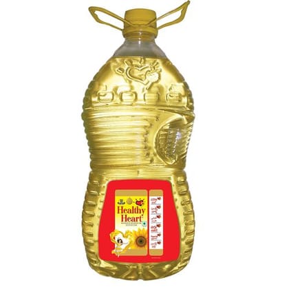Healthy Heart Refined Sunflower Oil, Free From Argemone Oil, 5 L