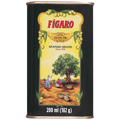 Figaro Olive Oil, Pure Olive Oil, Ideal For Indian Dishes, Imported From Spain, 200 Ml Tin