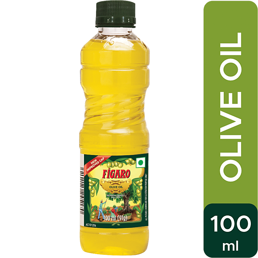 Figaro Olive Oil, Pure Olive Oil, Ideal For Indian Dishes, Imported From Spain, 100Ml Bottle, 100 Ml Bottle