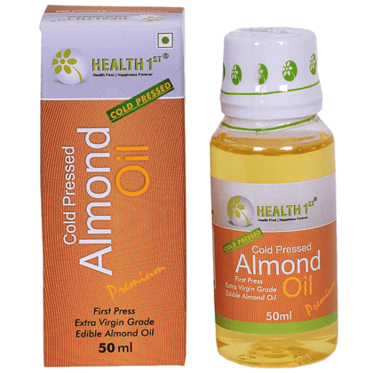 Health 1St Almond Oil, Cold Pressed, 50 Ml Bottle