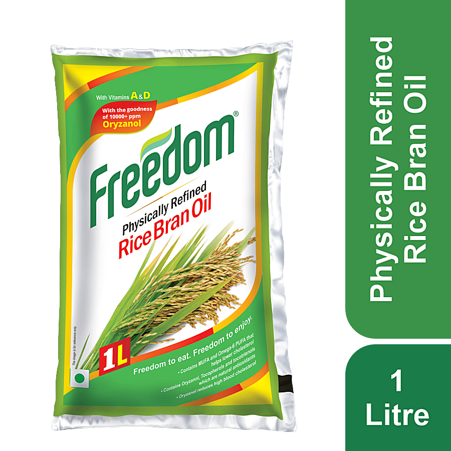 Freedom Rice Bran Oil Physically Refined, 1 L Pouch