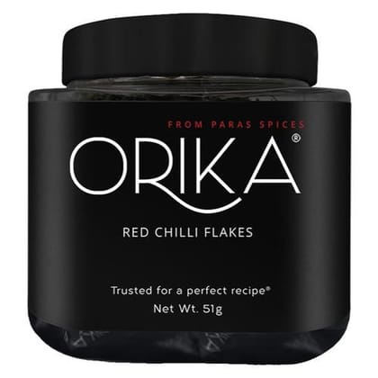 Orika Red Chilli Flakes, 51G Pet Jar
