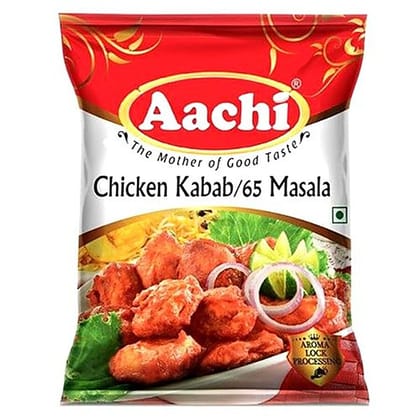 Aachi Masala, Chicken Kabab / Chicken 65, 50 G Pouch