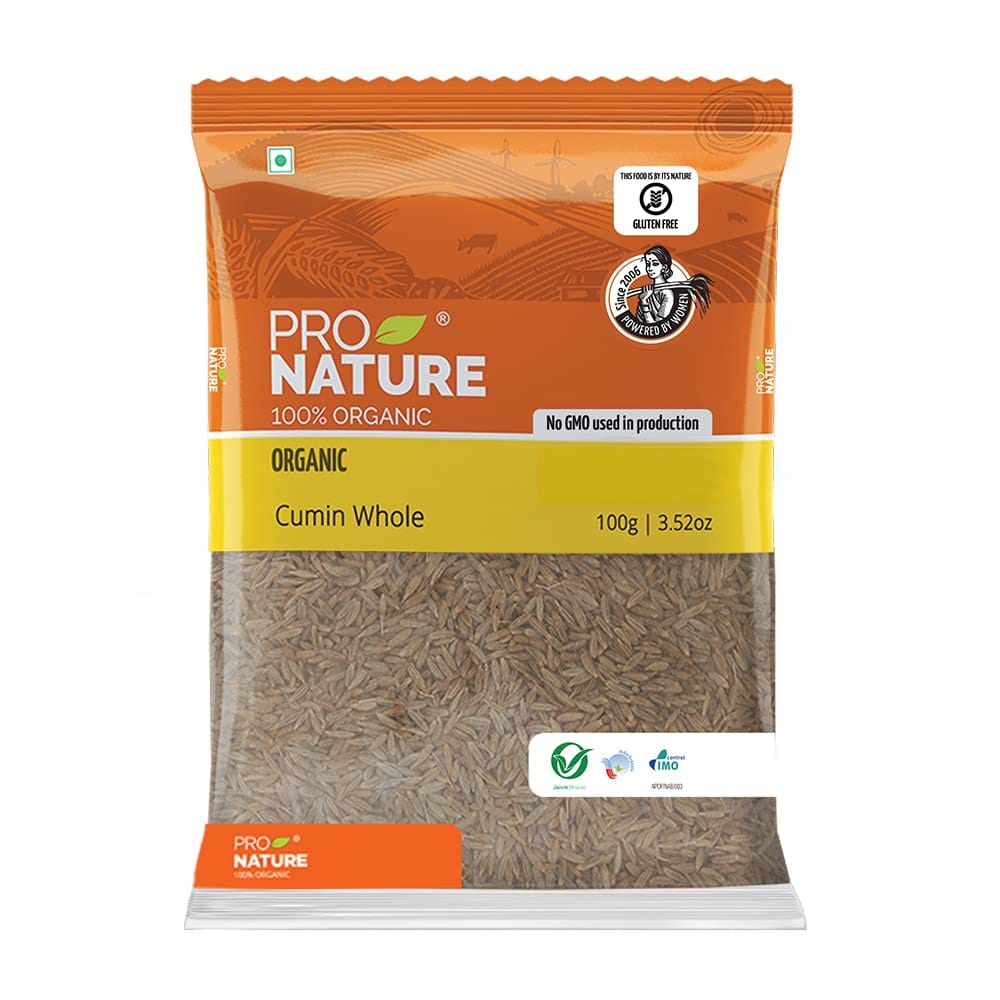 Pro Nature Organic 100% Organic Cumin Whole, 100G