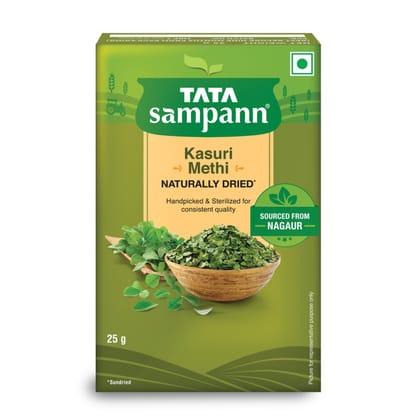 Tata Sampann Kasuri Methi With Natural Oils, 25G, Naturally Dried, Handpicked & Sterilized
