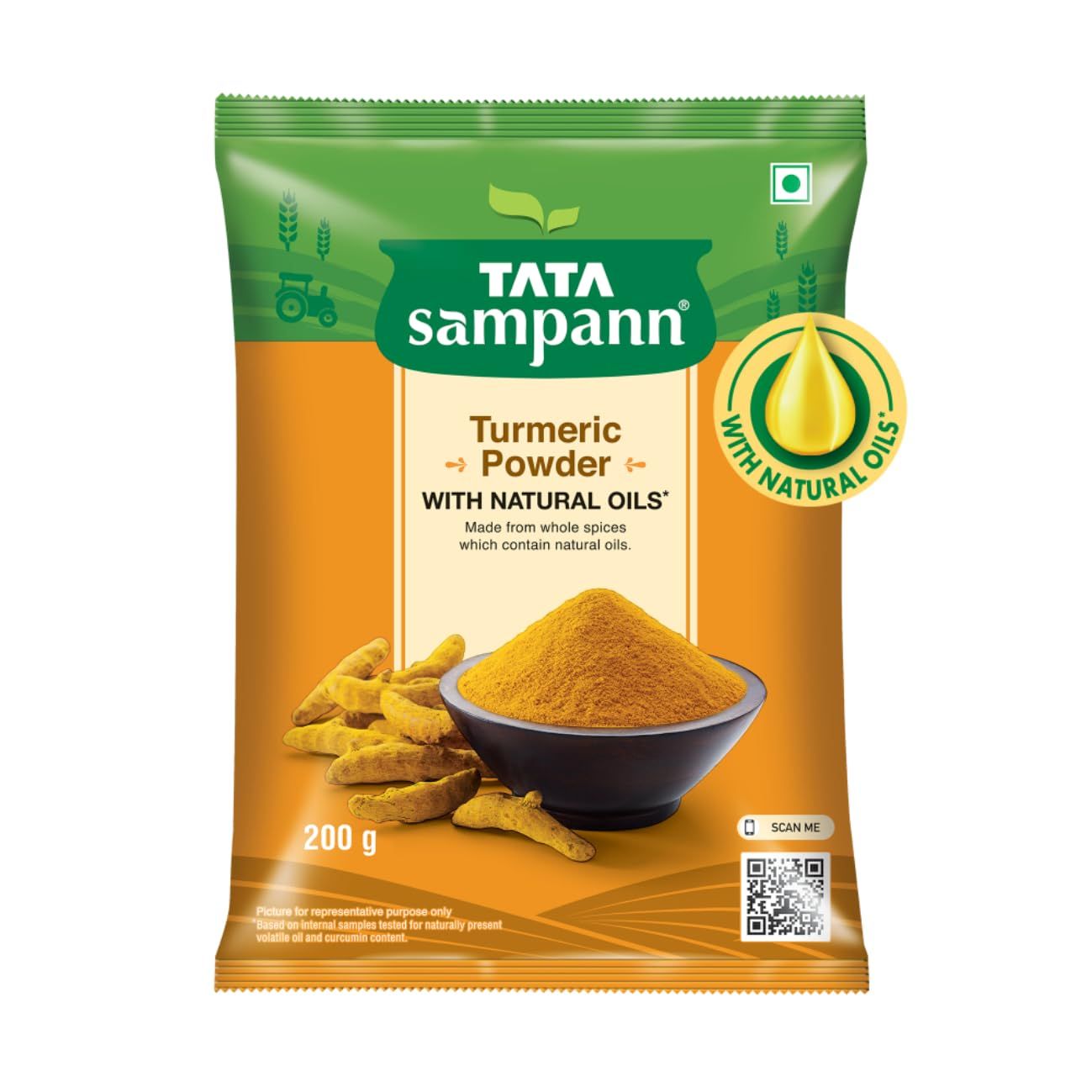 Tata Sampann Turmeric Powder With Natural Oils, 200G, Haldi Powder