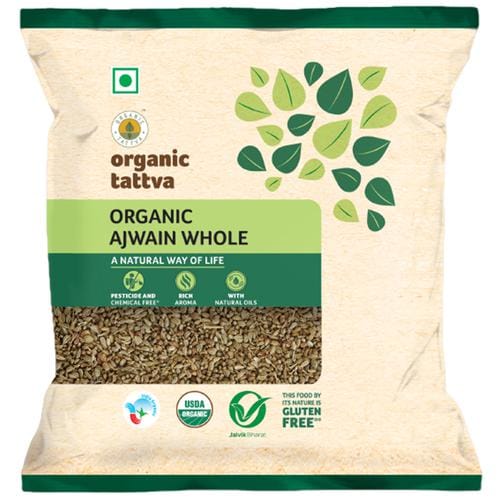 Organic Tattva Organic Seeds, Ajwain/Om Kalu, 100 G Pouch